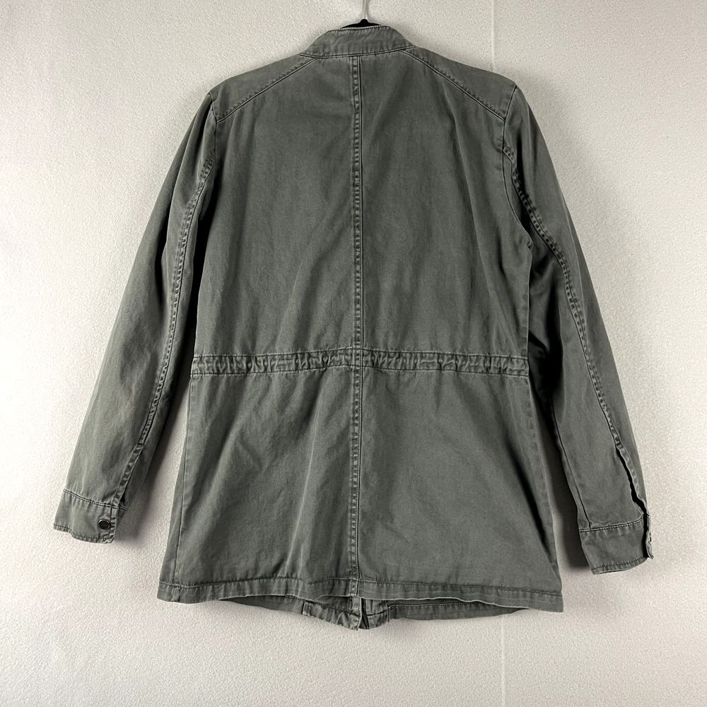 Per Se Utility Jacket Womens Medium Gray Full Zip Pockets Army Casual Military - Picture 13 of 16